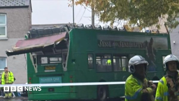 Three Children Hospitalized After Double-Decker School Bus Roof Ripped Off in Bridge Crash